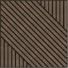 Mexen Linea 26 akusztikus falpanel 60 x 60 cm (4 db), 9 mm filc, műszaki furnér, Sötét Dió - S110-60607-26-044
