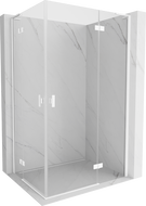 Mexen Mist-H L Duo cabină de duș cu balamale dreapta 75 x 105 cm, transparentă, albă - 8A5L-075L-105P-20-00