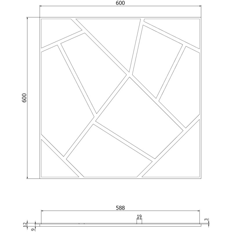 Mexen Lam-B lamele de perete 275 x 30 cm, placă HDF 4 mm, furnir tehnic, Stejar Nisipiu - S100-275307-3015-001