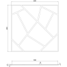 Mexen Form 04 panou de perete acustic 60 x 60 cm (4 buc.), pâslă 9 mm, furnir tehnic, Oglindă - S111-60607-04-099