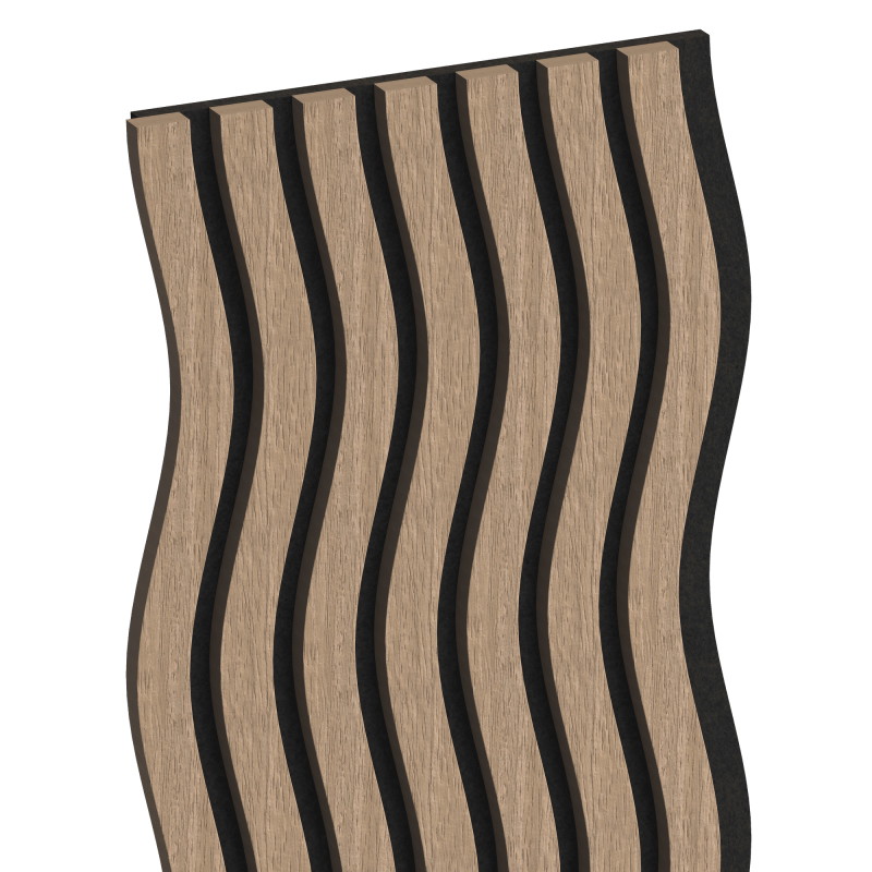 Mexen Lam-SF 01 lamele de perete acustice 280 x 30 cm, fetru 9 mm, furnir tehnic, Nuc Deschis - S106-280-01-047