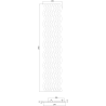 Mexen Lam-SF 02 lame de perete acustice 280 x 30 cm, fetru 9 mm, furnir tehnic, Stejar Natural - S106-280-02-042
