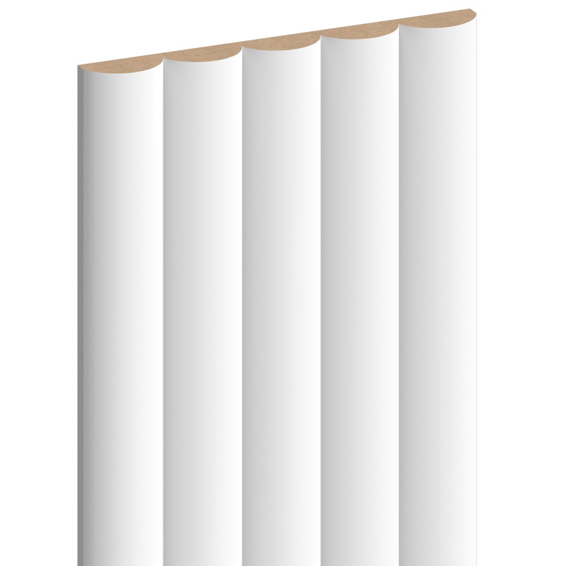 Mexen Strio 02 lamelele de perete cu caneluri 280 x 14,5 cm (2 bucăți), alb - S120-280-02-301