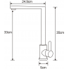 Mexen Gina baterie de bucătărie, inox - 672300-99