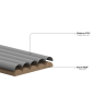 Mexen Strio 02 lamele de perete riflate 280 x 14,5 cm (2 buc), gri albastru - S120-280-02-308