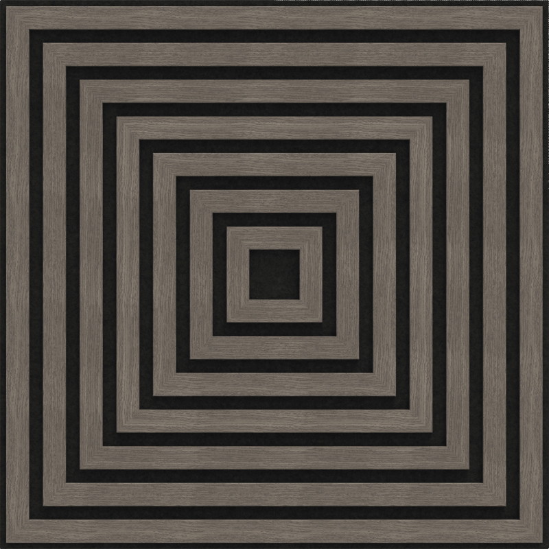 Mexen Linea 13 akusztiaki fali panel 60 x 60 cm (4 db), filc 9 mm, műszaki furnér, Szürke Tölgy - S110-60607-13-043