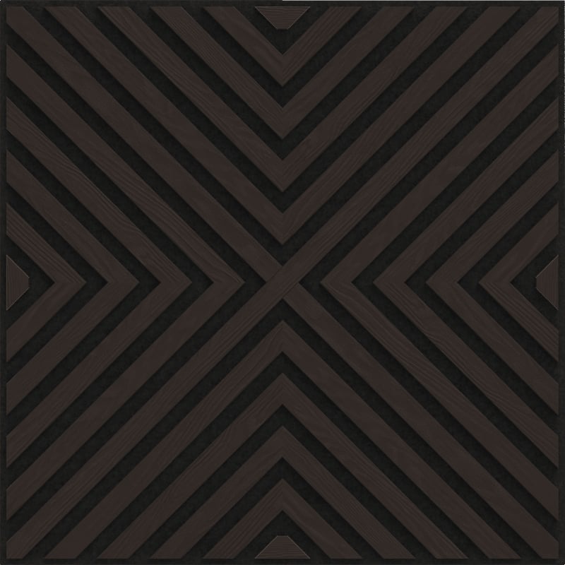 Mexen Linea 01 panou de perete acustic 60 x 60 cm (4 buc), fetru 9 mm, furnir tehnic, Stejar Negru - S110-60607-01-046