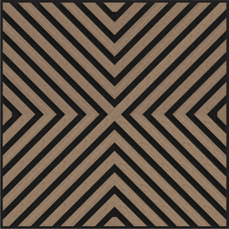 Mexen Linea 01 panou de perete acustic 60 x 60 cm (4 buc.), fetru 9 mm, furnir tehnic, Nuc Deschis - S110-60607-01-047