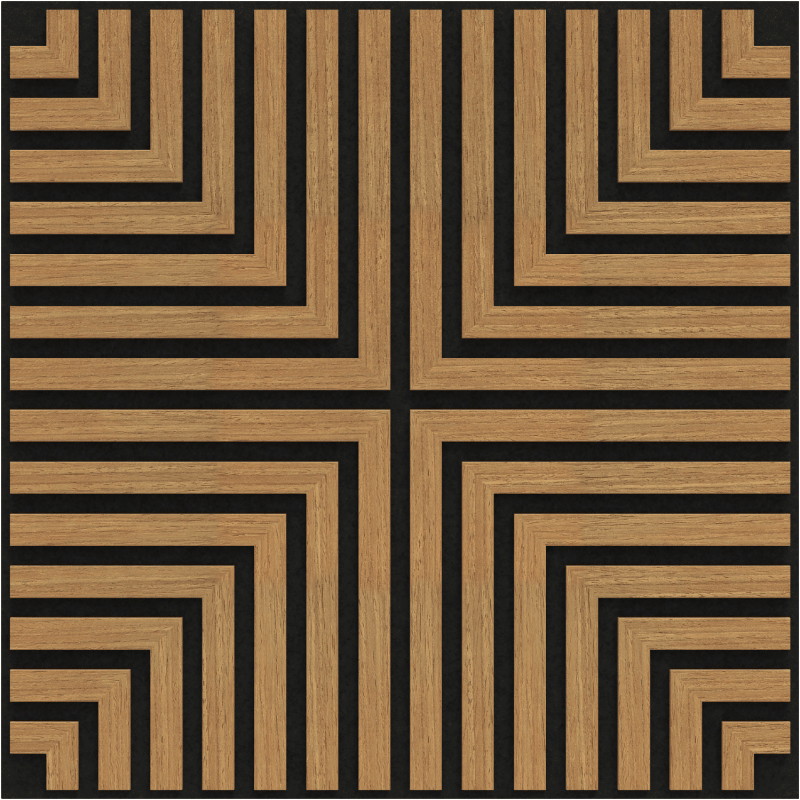 Mexen Linea 02 hangszigetelő falpanel 60 x 60 cm (4 db), 9 mm filc, technikai furnér, Classic Tölgy - S110-60607-02-041