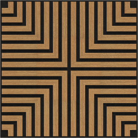 Mexen Linea 02 hangszigetelő falpanel 60 x 60 cm (4 db), 9 mm filc, technikai furnér, Classic Tölgy - S110-60607-02-041