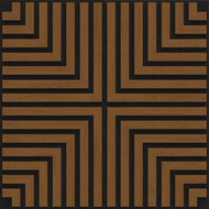 Mexen Linea 02 akusztius fali panel 60 x 60 cm (4 db), 9 mm filc, technológiai furnér, Természetes Tölgy - S110-60607-02-042