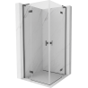 Mexen Mist-H L Duo cabină de duș batantă 80 x 80 cm, transparentă, gri armat periat - 8A5L-080L-080P-66-00