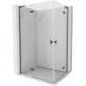 Mexen Mist-H L Duo cabină de duș pivotantă stânga 100 x 80 cm, transparentă, gri armat periat - 8A5L-100L-080P-66-00