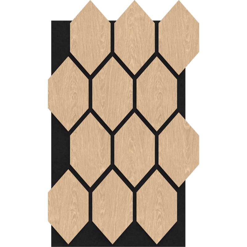 Mexen Lam-B falemezek 275 x 30 cm, 4 mm-es HDF lap, technikai furnér, Homok Tölgy - S100-275307-3015-001