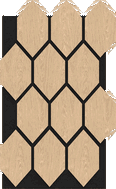 Mexen Lam-B falemezek 275 x 30 cm, 4 mm-es HDF lap, technikai furnér, Homok Tölgy - S100-275307-3015-001
