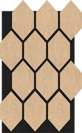 Mexen Lam-B lamele de perete 275 x 30 cm, placă HDF 4 mm, furnir tehnic, Stejar Nisipiu - S100-275307-3015-001