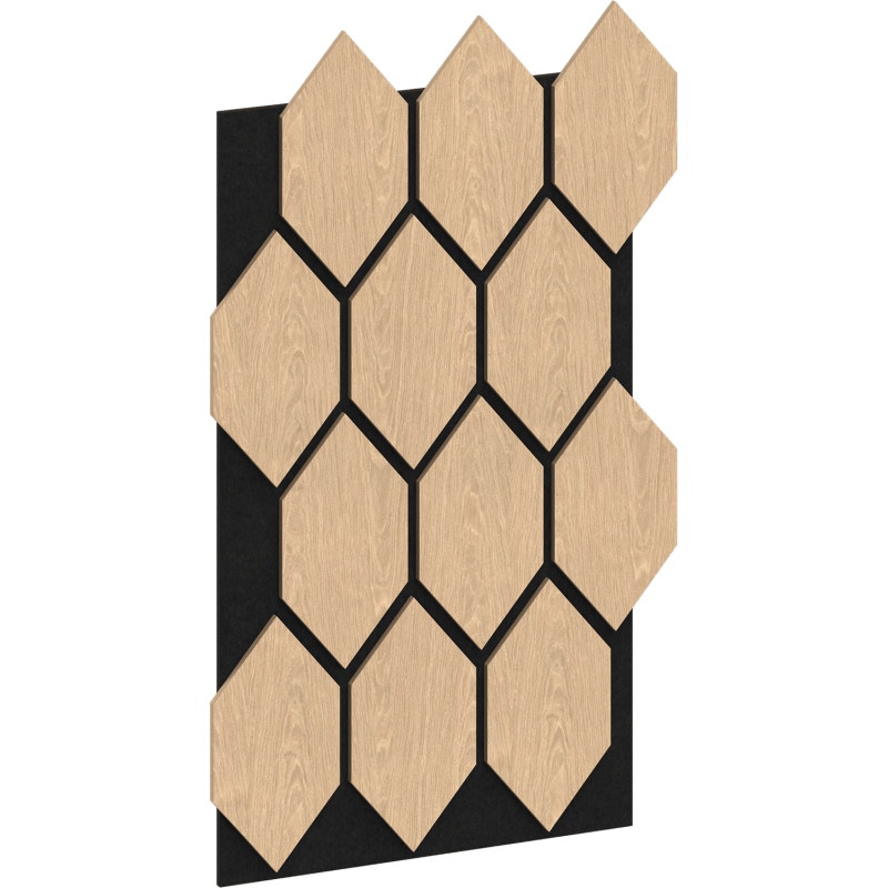 Mexen Form 01 panou de perete acustic 91 x 56 cm (4buc.), fetru 9 mm, furnir tehnic, stejar alb - S111-91567-01-040