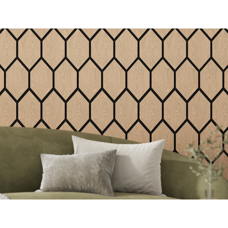 Mexen Lam-B lamele de perete 275 x 30 cm, placă HDF 4 mm, furnir tehnic, Stejar Nisipiu - S100-275307-3015-001