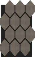 Mexen Form 01 panou de perete acustic 91 x 56 cm (4 buc.), fetru 9 mm, furnir tehnic, Stejar Gri - S111-91567-01-043