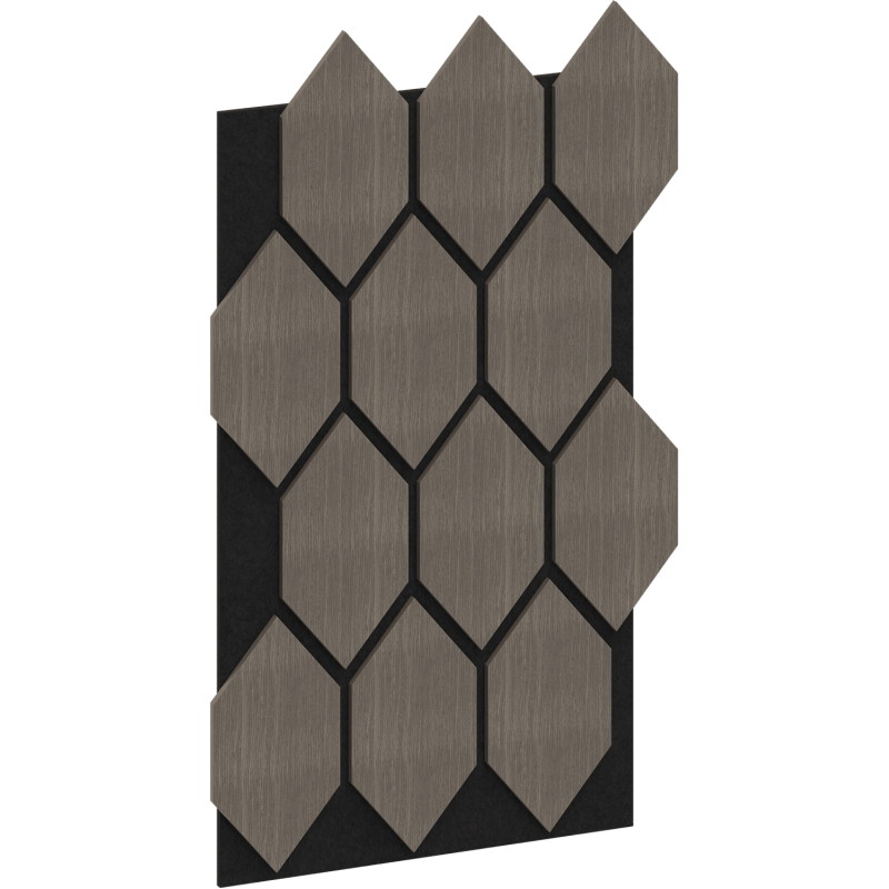 Mexen Form 01 Akusztikus fali panel 91 x 56 cm (4db), 9 mm-es filc, technikai furnér, Szürke Tölgy - S111-91567-01-043