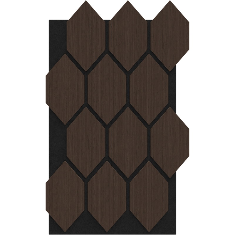Mexen Form 01 panou de perete acustic 91 x 56 cm (4 buc.), fetru 9 mm, furnir tehnic, stejar mocca - S111-91567-01-045