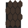 Mexen Form 01 panou de perete acustic 91 x 56 cm (4 buc.), fetru 9 mm, furnir tehnic, stejar mocca - S111-91567-01-045