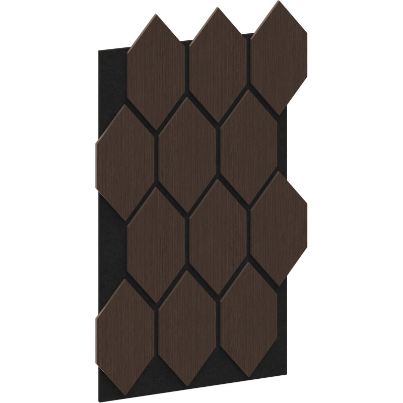 Mexen Form 01 akusztikus falpanel 91 x 56 cm (4 db), 9 mm filc, technikai furnér, Mocca Tölgy - S111-91567-01-045