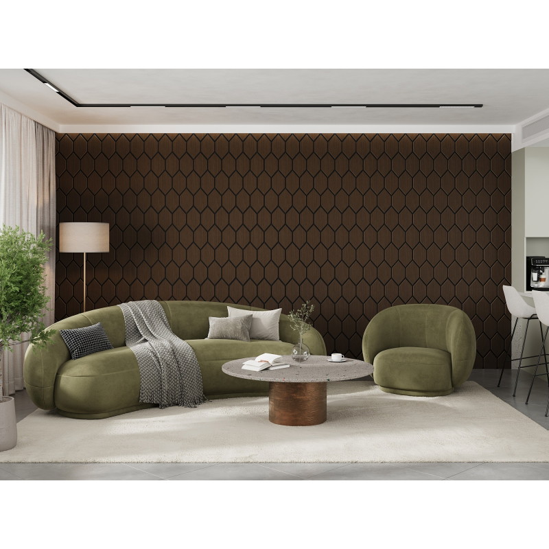 Mexen Form 01 panou de perete acustic 91 x 56 cm (4 buc.), fetru 9 mm, furnir tehnic, stejar mocca - S111-91567-01-045