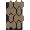 Mexen Form 01 akusztaikus fali panel 91 x 56 cm (4 db), filc 9 mm, technikai furnér, Világos Dió - S111-91567-01-047