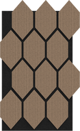 Mexen Lam-B lamele de perete 275 x 30 cm, placă HDF 4 mm, furnir tehnic, Stejar Nisipiu - S100-275307-3015-001