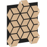 Mexen Form 02 akusztiaki fali panel 81 x 66 cm (4 db), 9 mm filc, műszaki furnér, Fehérített Tölgy - S111-81667-02-040