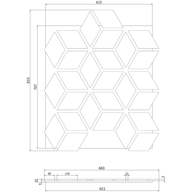 Mexen Lam-B lamele de perete 275 x 30 cm, placă HDF 4 mm, furnir tehnic, Stejar Nisipiu - S100-275307-3015-001