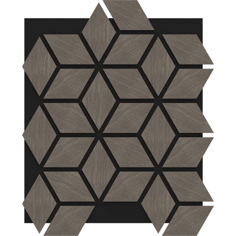 Mexen Form 02 panou de perete acustic 81 x 66 cm (4buc.), fetru 9 mm, furnir tehnic, Stejar Gri - S111-81667-02-043