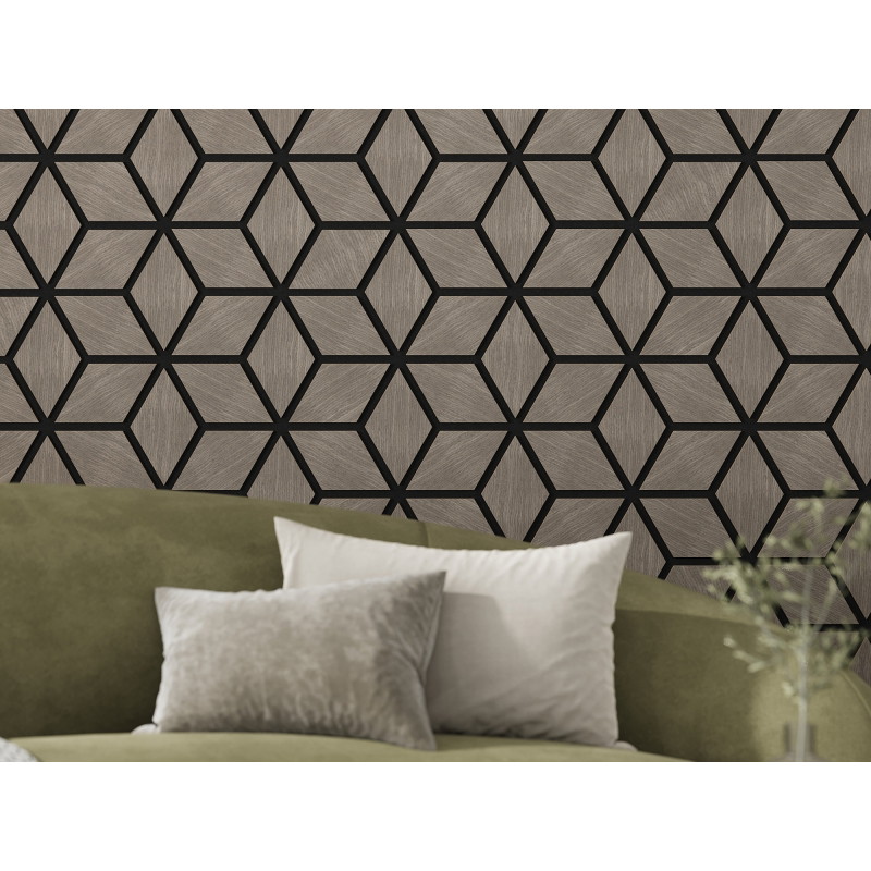 Mexen Form 02 panou de perete acustic 81 x 66 cm (4buc.), fetru 9 mm, furnir tehnic, Stejar Gri - S111-81667-02-043