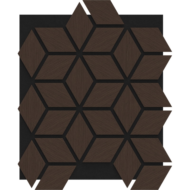 Mexen Form 02 panou de perete acustic 81 x 66 cm (4 buc.), fetru 9 mm, furnir tehnic, Stejar Mocca - S111-81667-02-045