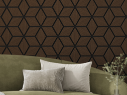 Mexen Form 02 81 x 66 cm-es akusztikus fali panel (4 db), 9 mm-es filc, műszaki furnér, Mocca Tölgy - S111-81667-02-045