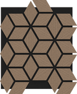 Mexen Form 02 panou de perete acustic 81 x 66 cm (4 buc.), fetru 9 mm, furnir tehnic, Nuc Deschis - S111-81667-02-047