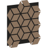 Mexen Form 02 panou de perete acustic 81 x 66 cm (4 buc.), fetru 9 mm, furnir tehnic, Nuc Deschis - S111-81667-02-047