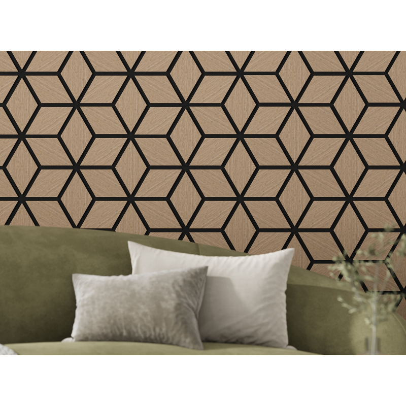 Mexen Lam-B falemezek 275 x 30 cm, 4 mm-es HDF lap, technikai furnér, Homok Tölgy - S100-275307-3015-001