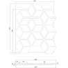 Mexen Lam-B falemezek 275 x 30 cm, 4 mm-es HDF lap, technikai furnér, Homok Tölgy - S100-275307-3015-001