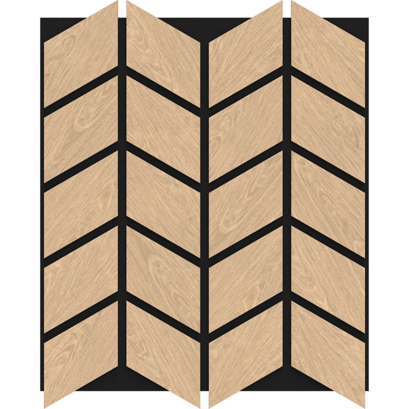 Mexen Form 03 akusztikus fali panel 71,5 x 58 cm (4 db), 9 mm filc, műszaki furnér, Fehérített Tölgy - S111-71587-03-040