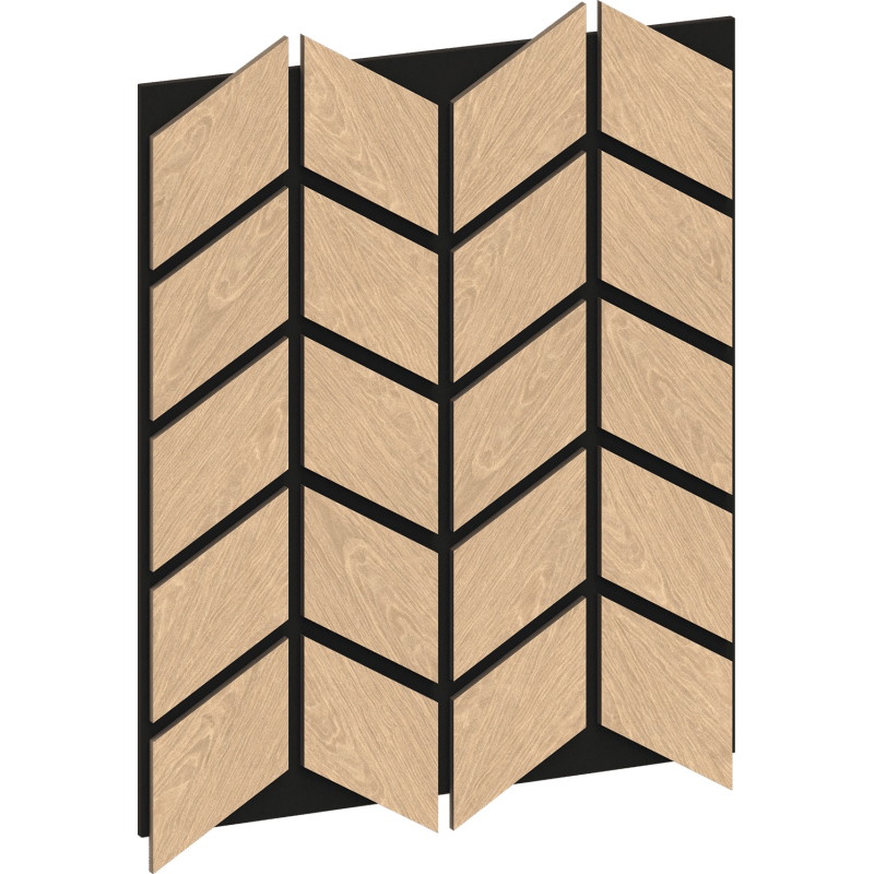 Mexen Form 03 akusztikus fali panel 71,5 x 58 cm (4 db), 9 mm filc, műszaki furnér, Fehérített Tölgy - S111-71587-03-040