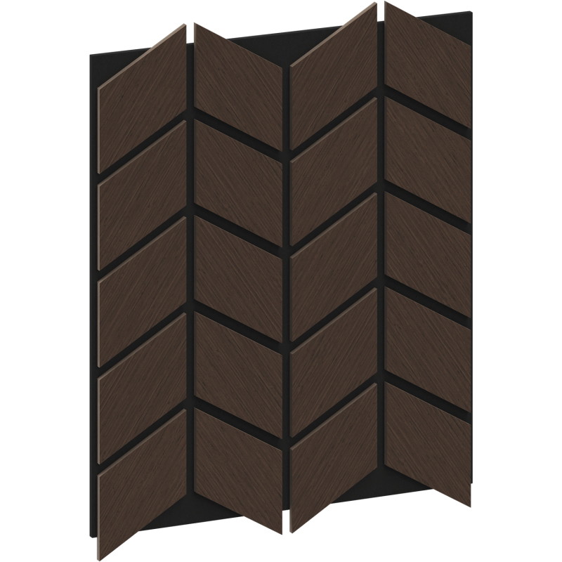 Mexen Form 03 Akusztikus falpanel 71,5 x 58 cm (4 db), 9 mm filc, technikai furnér, Mokka tölgy - S111-71587-03-045