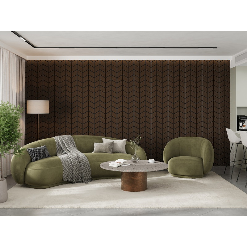 Mexen Form 03 panou de perete acustic 71,5 x 58 cm (4 buc.), fetru 9 mm, furnir tehnic, stejar Mocca - S111-71587-03-045
