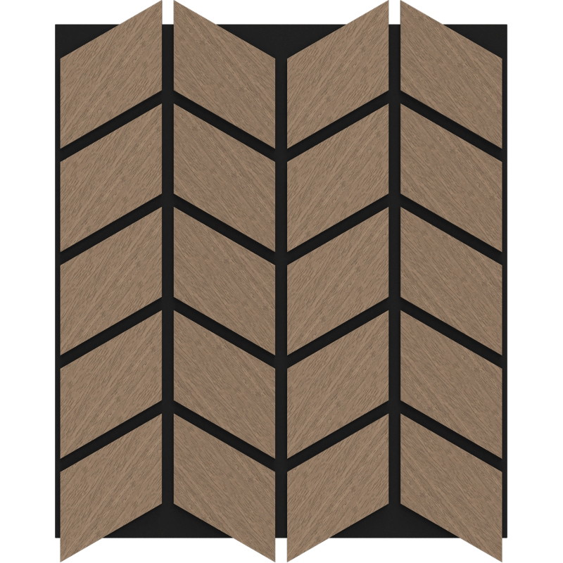 Mexen Form 03 panou de perete acustic 71,5 x 58 cm (4 buc.), fetru 9 mm, furnir tehnic, Nuc Deschis - S111-71587-03-047