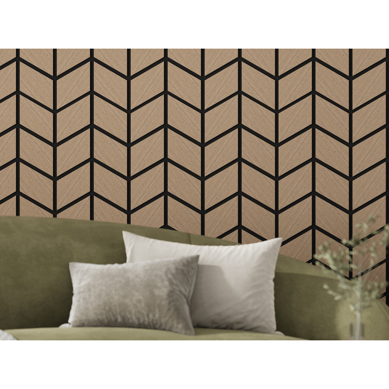Mexen Lam-B lamele de perete 275 x 30 cm, placă HDF 4 mm, furnir tehnic, Stejar Nisipiu - S100-275307-3015-001