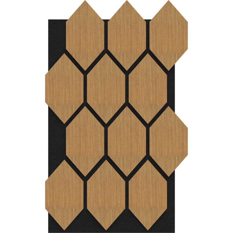 Mexen Form 01 Akusztikus falpanel 91 x 56 cm (4 db), 9 mm filc, műszaki furnér, Classic Tölgy - S111-91567-01-041