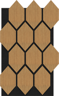 Mexen Lam-B lamele de perete 275 x 30 cm, placă HDF 4 mm, furnir tehnic, Stejar Nisipiu - S100-275307-3015-001