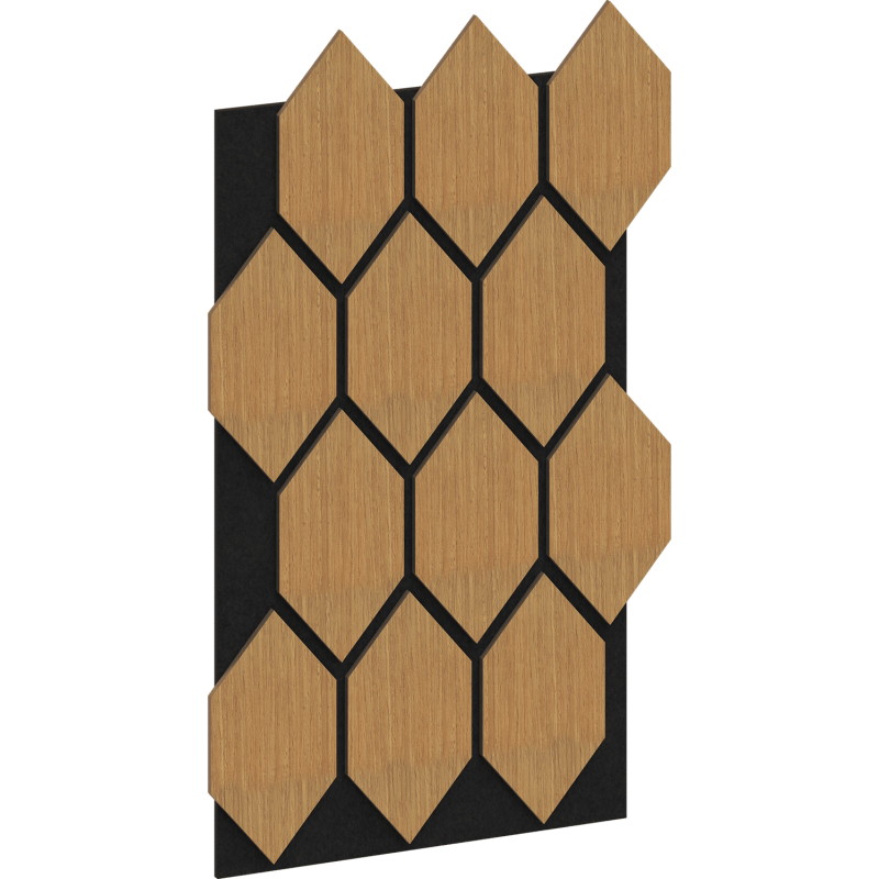 Mexen Form 01 Akusztikus falpanel 91 x 56 cm (4 db), 9 mm filc, műszaki furnér, Classic Tölgy - S111-91567-01-041
