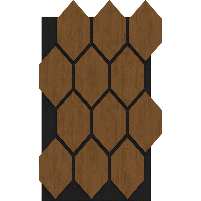 Mexen Form 01 panou de perete acustic 91 x 56 cm (4buc.), pâslă 9 mm, furnir tehnic, Stejar Natural - S111-91567-01-042